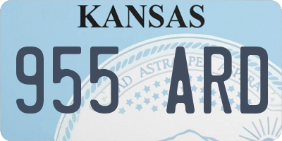 KS license plate 955ARD