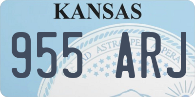 KS license plate 955ARJ