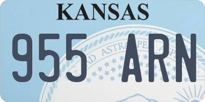 KS license plate 955ARN