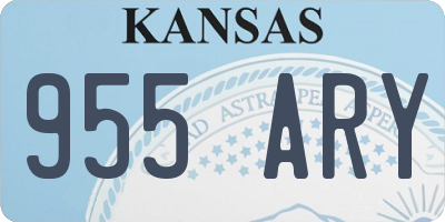 KS license plate 955ARY