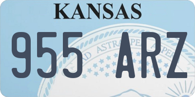 KS license plate 955ARZ