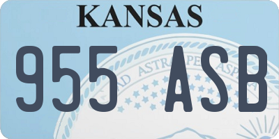 KS license plate 955ASB
