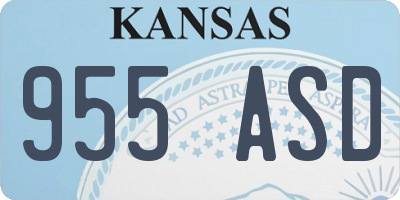 KS license plate 955ASD