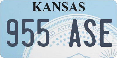 KS license plate 955ASE