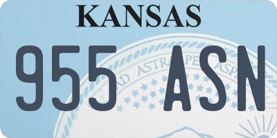 KS license plate 955ASN