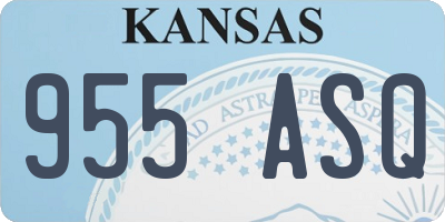 KS license plate 955ASQ