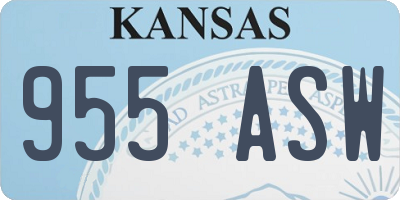 KS license plate 955ASW