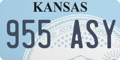 KS license plate 955ASY