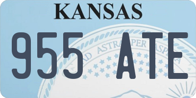 KS license plate 955ATE