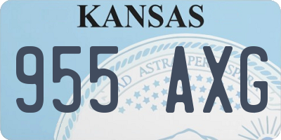 KS license plate 955AXG