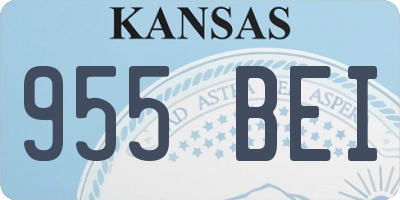 KS license plate 955BEI