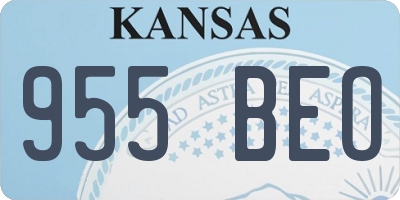 KS license plate 955BEO