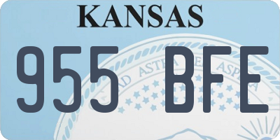 KS license plate 955BFE