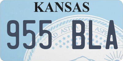 KS license plate 955BLA