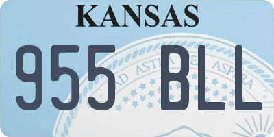 KS license plate 955BLL
