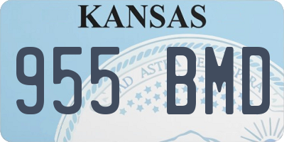 KS license plate 955BMD