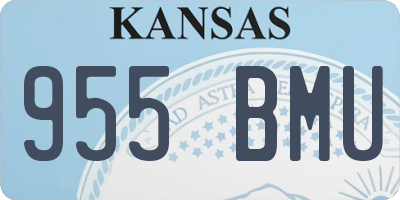 KS license plate 955BMU