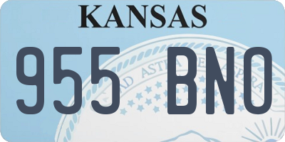 KS license plate 955BNO