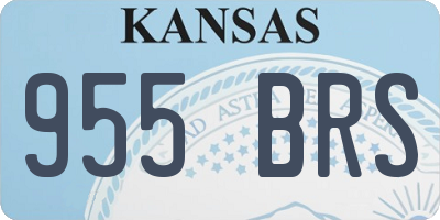 KS license plate 955BRS