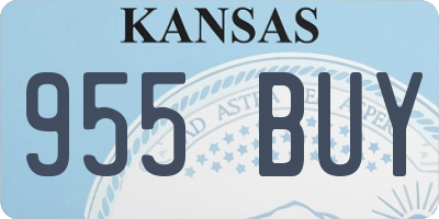 KS license plate 955BUY