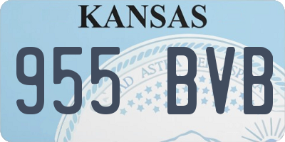 KS license plate 955BVB