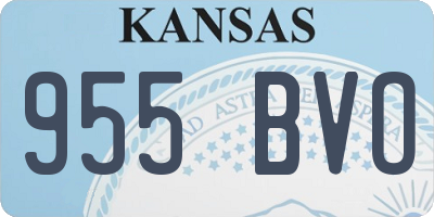 KS license plate 955BVO