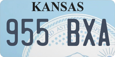 KS license plate 955BXA