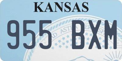 KS license plate 955BXM