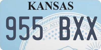KS license plate 955BXX