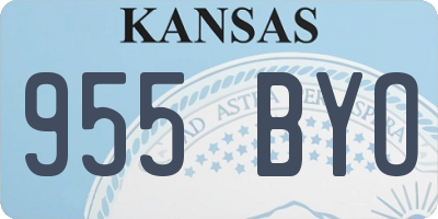 KS license plate 955BYO