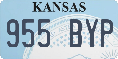 KS license plate 955BYP