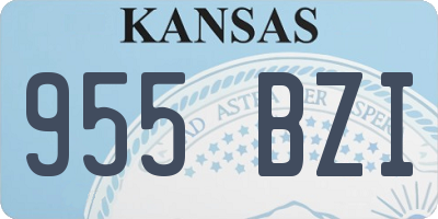 KS license plate 955BZI