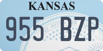 KS license plate 955BZP