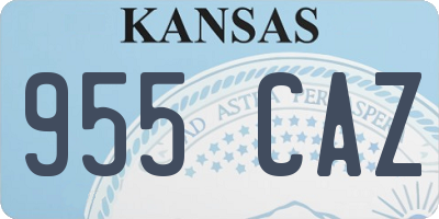 KS license plate 955CAZ