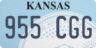KS license plate 955CGG