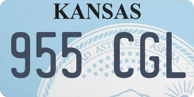 KS license plate 955CGL