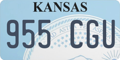 KS license plate 955CGU