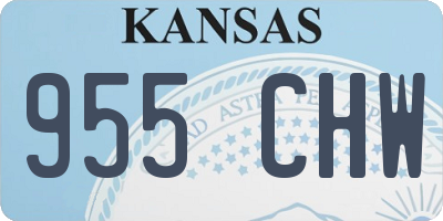 KS license plate 955CHW