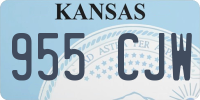 KS license plate 955CJW