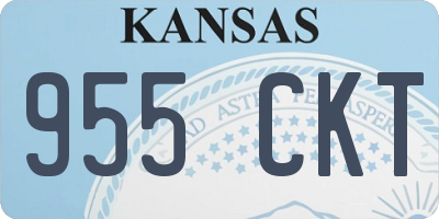 KS license plate 955CKT