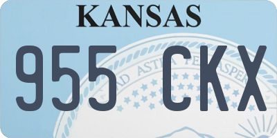 KS license plate 955CKX