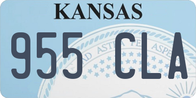 KS license plate 955CLA