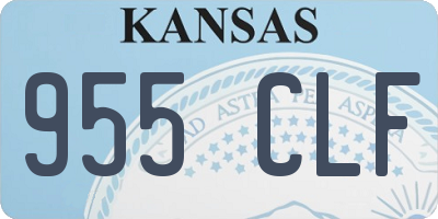 KS license plate 955CLF