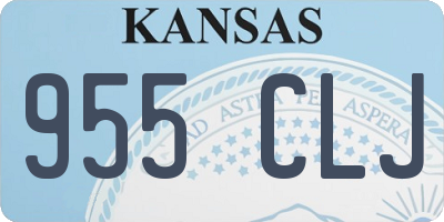 KS license plate 955CLJ