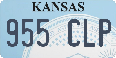KS license plate 955CLP
