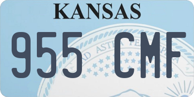 KS license plate 955CMF