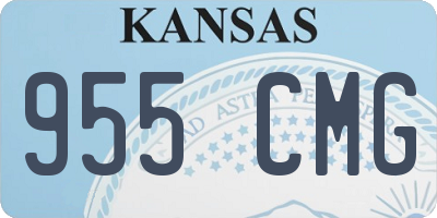KS license plate 955CMG