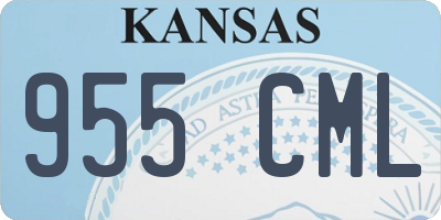 KS license plate 955CML