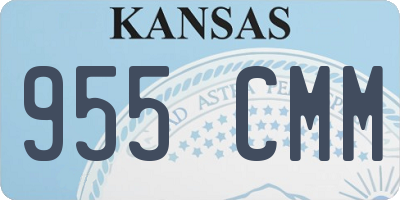 KS license plate 955CMM