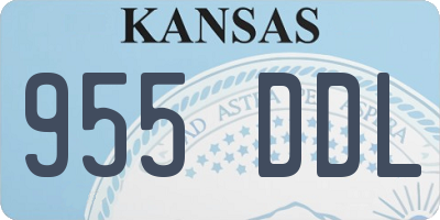 KS license plate 955DDL